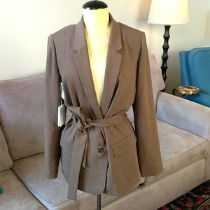 Oversized blazer in taupe
